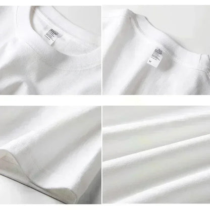 New 2025 Summer Pure Cotton American Retro Trend Personalized Design Printed Men's and Women's  T-shirt Loose Casual Top