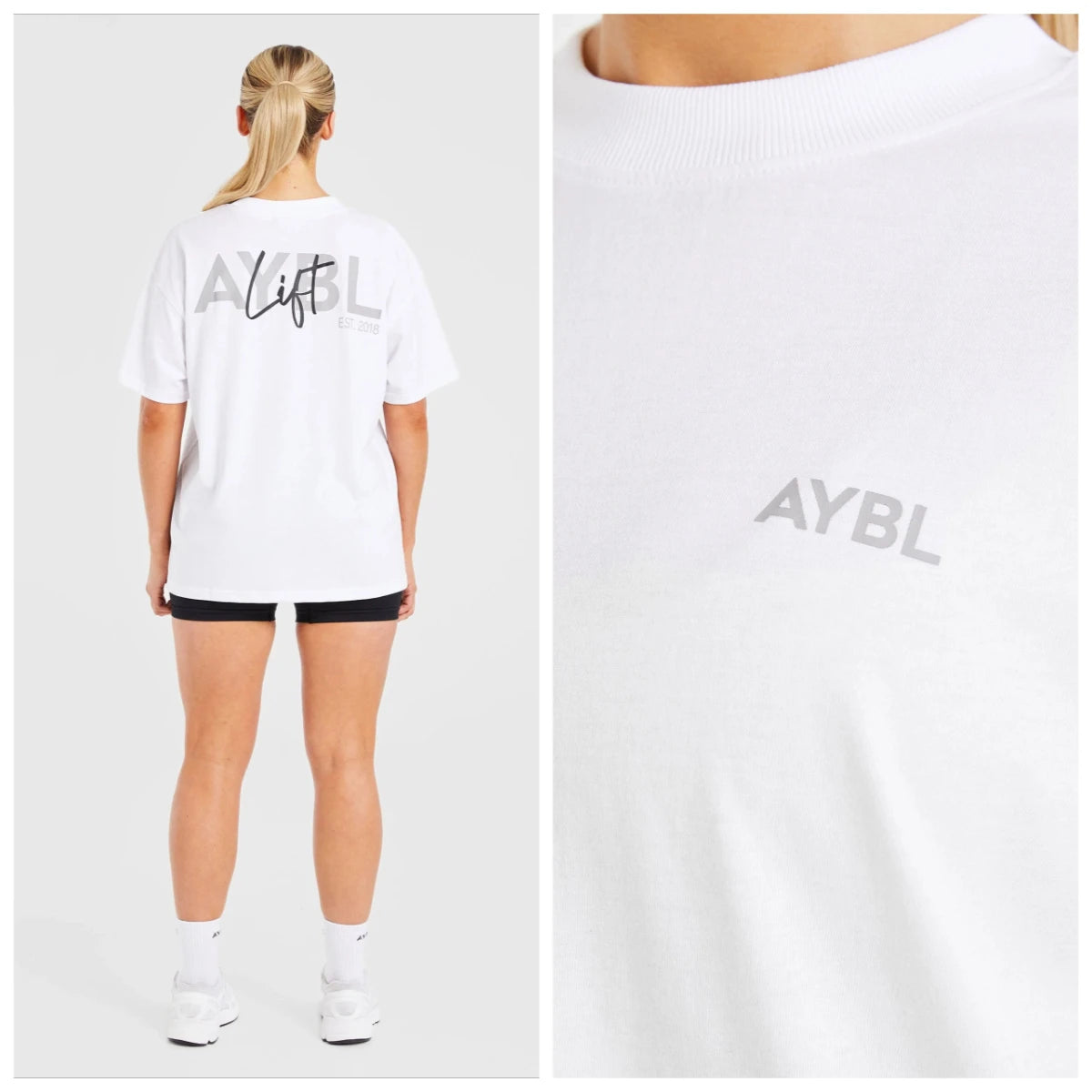 Summer New High-quality  Women's AYBL Letter Printing Sports Fitness Short-sleeved T-shirt Crew Neck Fashion Top