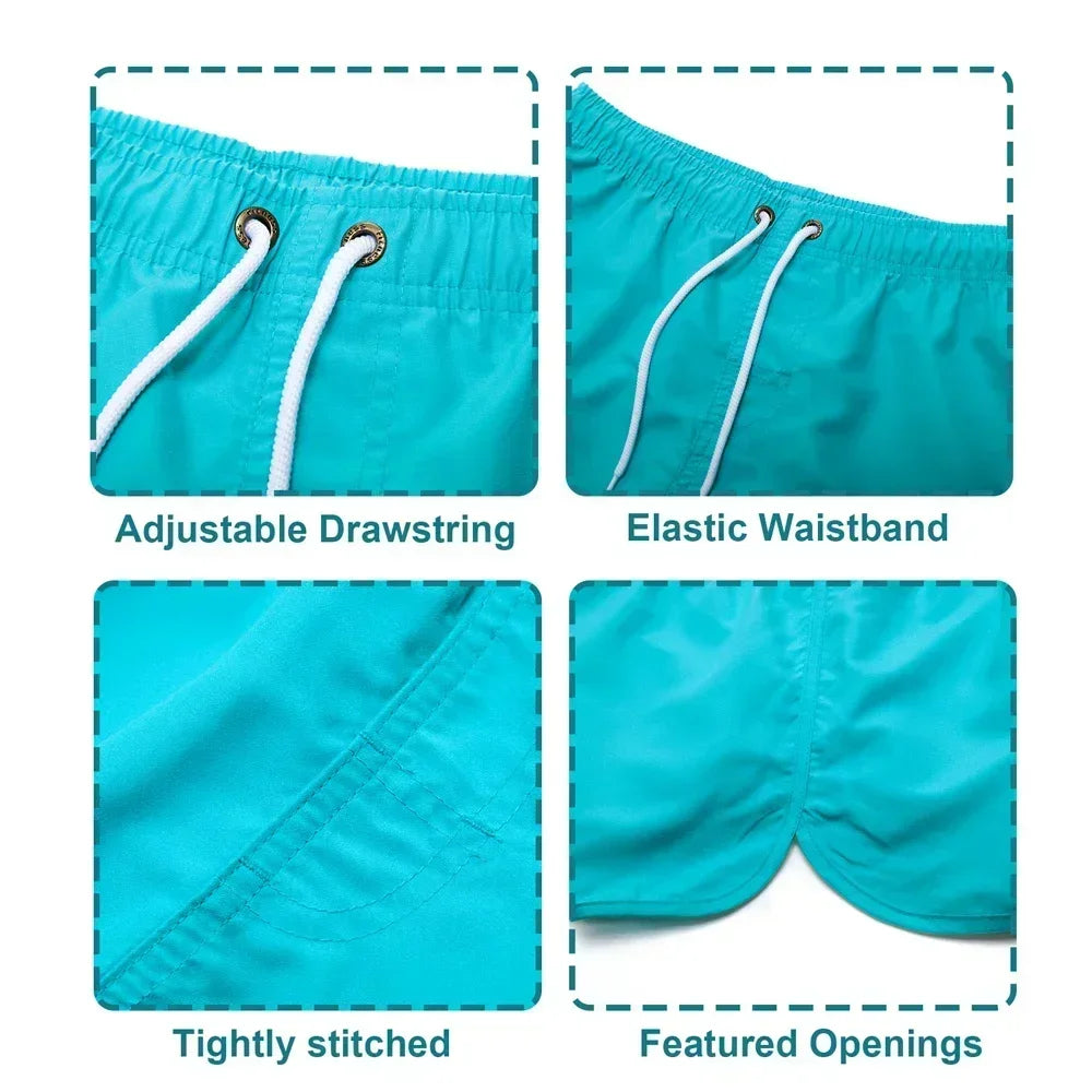2024 Summer Men's Shorts Swimwear Man Swimsuit Swimming Trunks Sexy Beach Shorts Surf Board Male Summer Breathable Clothing