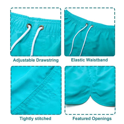 2024 Summer Men's Shorts Swimwear Man Swimsuit Swimming Trunks Sexy Beach Shorts Surf Board Male Summer Breathable Clothing