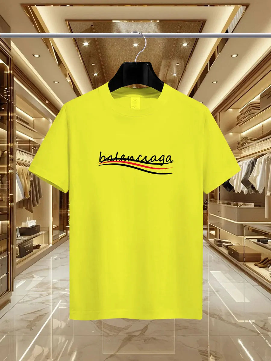 Parisian printed men's T-shirts, men's short-sleeved round-neck casual tops, international urban trends for summer and spring me